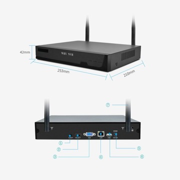 НАБОР WIFI-МОНИТОРИНГА 4 PTZ-КАМЕРЫ FHD 2 Мпикс.