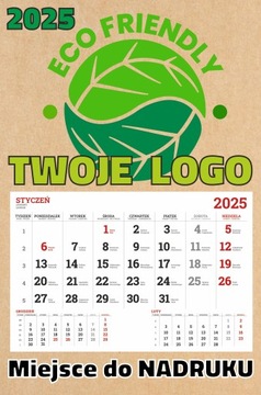 Календарь ECO SINGLE 2025 с фирменной печатью вашего логотипа, 150 шт.