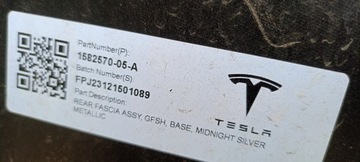 фото thumb №10, Бампер зад задній tesla модель 3 iii 2 ii рестайлінг 23-25rok 1582570-01-a оригінал