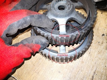 фото thumb №15, Колесо распределительный вал верхний opel fiat alfa 1.9 cdti 8v a883 b756 50 зубов