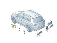 фото thumb №1, Шильдик samoprzylepna сторона права "r-line" vw tiguan oe: 5na853688jdpj