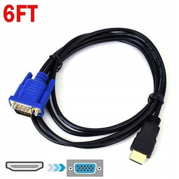 Видеоконвертер HDMI Male to VGA Male 1,8 м