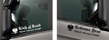 Naklejka na tira ROAD KING KRÓL KRÓLOWA *IMIĘ
