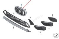 Купить Bmw x1 f48 радиатор правый  решётка  x line 51117383366 7383366 2015оригинальная, фото thumb