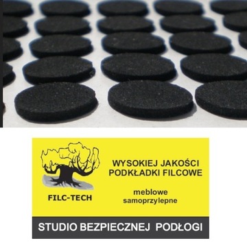 ZESTAW FILC POD MEBLE KRZESŁA STOŁKI 45 x 45 PODKŁADKI FILCOWE CZARNE 8 szt