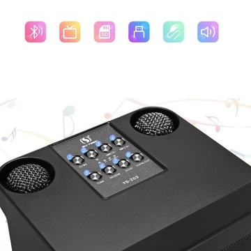 Многофункциональный динамик для караоке с Bluetooth 5.0 и беспроводными микрофонами