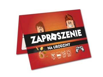 ZAPROSZENIE NA URODZINY ROBLOX PIKSELE UNIWERSALNE