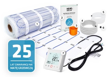 HD-MAT Нагревательный мат | Термостат T500.W | 150 Вт/м² | Комплект площадью 9 м²