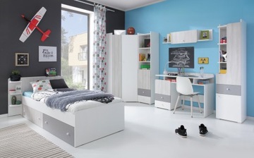 молодежная кровать 120x200 с COMO 13 полками