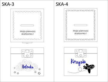 SKARBONKA drewniana szkatułka BIAŁA prezent GRAWER