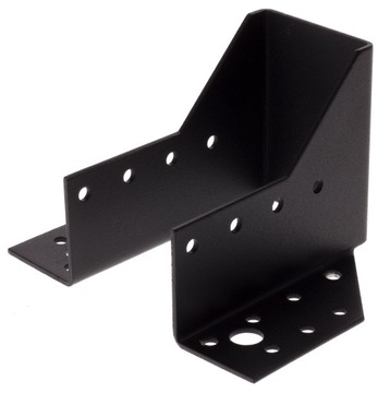 OZDOBNY WIESZAK BELKI 45x97x75x2,0mm ŁĄCZNIK WB49 czarny do mocowania belek