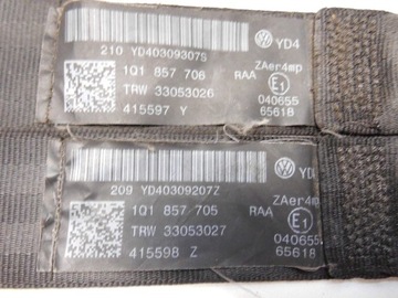 фото thumb №12, Консоль подушки ремни безопасности vw eos 1q оригинал европа