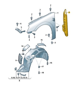 фото thumb №1, Element закрывающий крыло перед skoda superb 3 le