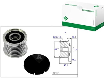 фото thumb №15, Ролик сцепление генератора mercedes w463 w166 w221 w222 535002110 ina