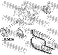 Ролик nap. ремень клиновой к ssangyong rexton Недорого, фото thumb