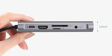 HUB USB-C Адаптер HDMI 11 в 1 4K VGA Gigabit Ethernet Разъем RJ45 SD VGA M1 M2