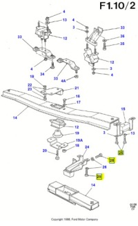 Болт, кронштейн двигуна / коробки ford transit 1985-1991 оригінальний номер 1575455 Київ, фото thumb