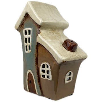 DOMEK CERAMICZNY LAMPION KAMIENICZKA ŚWIECZNIK TEALIGHT LATARENKA
