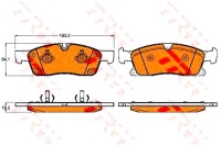 фото thumb №1, Trw тормозные колодки тормозные mercedes перед w166 2,2-3,5 4