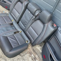 фото thumb №11, Mercedes cla w117 amg сидіння шкіра стьобана диван обшивки червона nić