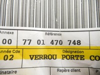 фото thumb №6, Замок дверь правых задняя renault kangoo 7701470748