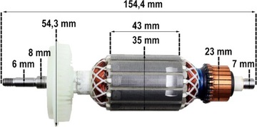 РОТОР GTooL ДЛЯ УГЛОВОЙ ШЛИФОВАЛЬНОЙ МАШИНЫ BOSCH GWS 6-115