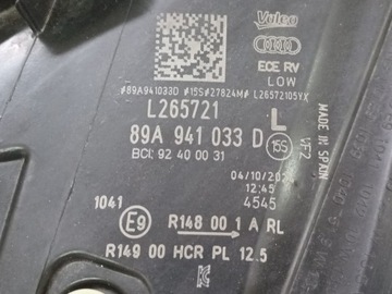 фото thumb №11, Лампа передняя левая audi q4 e-tron перед левый 89a