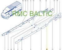 фото thumb №16, Молдинг боковая левая renault master iii iv opel movano b nissan nv400