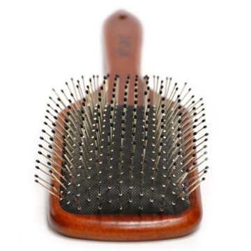 ПЛОСКАЯ деревянная щетка для распутывания волос с шариками Paddle Brush.