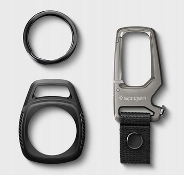 Etui z karabińczykiem Spigen Rugged Armor do Apple AirTag, case, obudowa