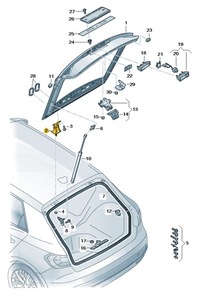 фото thumb №1, Петля кришки кришки задній audi a1 aso оригінал