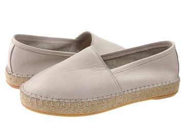 Venezia buty espadryle A107 szare, skóra 40