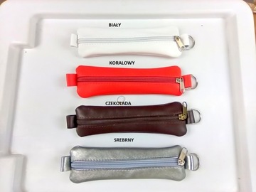 BRELOK ETUI NA KLUCZE - 22 KOLORY 100%SKÓRA
