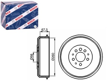 фото thumb №1, Барабани гальмівні 2szt. зад vw california t4 camper transporter iv