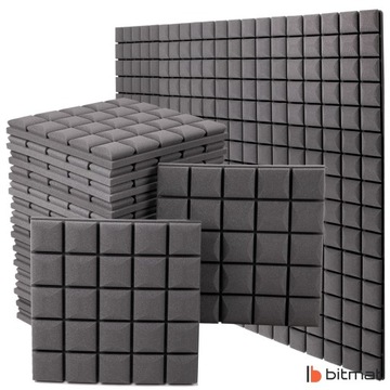 MAT звукоизоляционная акустическая пена CUBES 1м2, поглотитель для отделки стен 5см