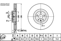 фото thumb №1, Ate тормозные диски тормозные 2szt. перед volvo xc60 ii xc90 ii 2.0-2.0h
