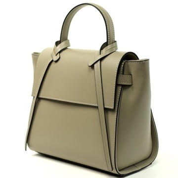 WŁOSKA TOREBKA BORSE IN PELLE SKÓRA NATURALNA TAUPE PREMIUM 725D