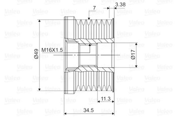 фото thumb №13, Зчеплення генератора valeo 588113 12317560678