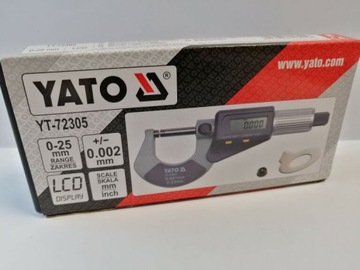 Микрометр 0-25мм с цифровым дисплеем YT-72305 YATO