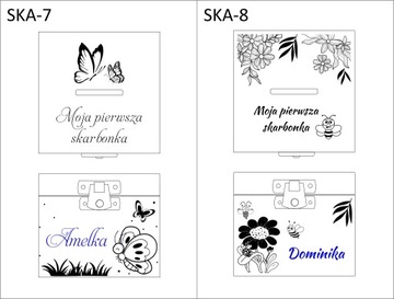 SKARBONKA drewniana szkatułka BIAŁA prezent GRAWER