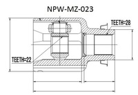 фото thumb №1, Шарнір внутрішній mazda 3 bk /atm/ 1.6 03- l/p