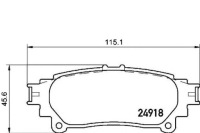 Тормозные колодки тормозной. lexus rx350 awd 09-15 задний Доставка, фото thumb