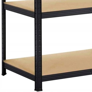 REGAŁ METALOWY MAGAZYNOWY GARAŻOWY CZARNY DO SPIŻARNI 5 PÓŁEK 180x90x40cm