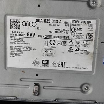 фото thumb №7, Audi q5 sq5 2021 панель / радиопроигрыватель cd/dvd/gps