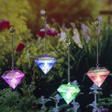 СВЕТОДИОДНЫЕ ЛАМПЫ АЛМАЗЫ 4ШТ СОЛНЕЧНЫЕ ДЕКОРАТИВНЫЕ RGB