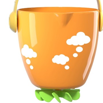 Корзина для игр с песком, мультяшная игрушка для ванны, игрушка для плавания, игрушка для ванной комнаты, оранжевый