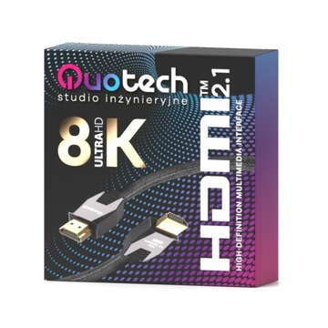 HDMI 2.1 PREMIUM 8K 60Гц 48Гбит/с Кабель QUOTECH 3м