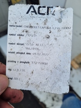 фото thumb №13, Двигатель chevrolet captiva 3.2 v6 230km udokumentowane 177tyś z32sed 10hmc