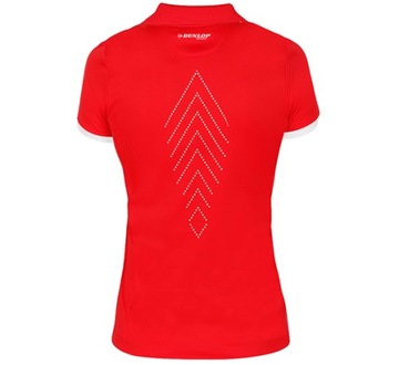 KOSZULKA DUNLOP CLUB POLO WOMEN 15 RED S
