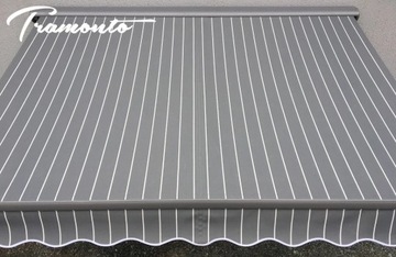 Террасная маркиза АНТРАЦИТ 400х300 Grey Stripes PREM